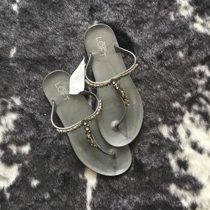 Loft Jelly Rhinestone Sandals